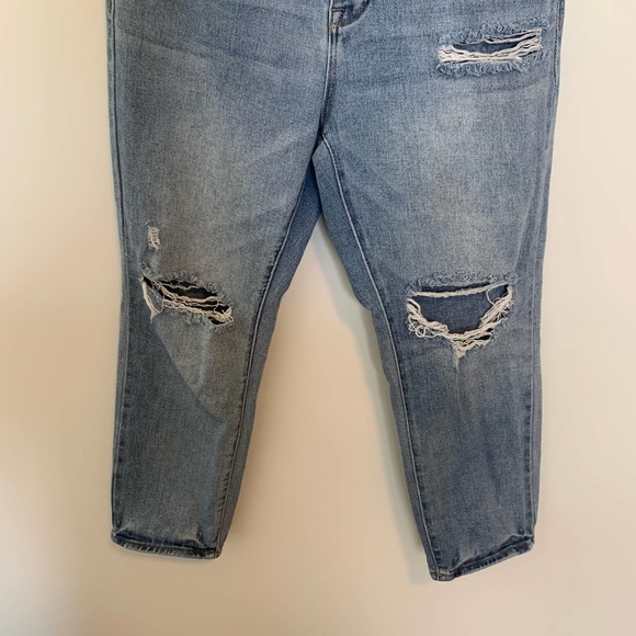 Pacsun Women Mom Jean Size 27 Blue Distressed 100% Cotton Button-fly Medium Wash - Picture 4 of 16